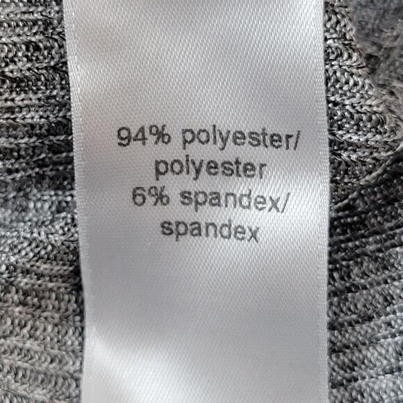 Maurices Women's Silver Gray Marled Ribbed V Neck Short‎ Sleeve Tunic Top Size M - Picture 8 of 9